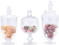 Glass Apothecary Jars with Lids, Small Storage Containers by DiamondStar