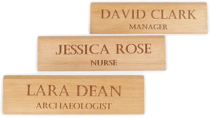 Custom Wooden Desk Name Plate – Personalized Engraved Name & Title Sign – - Image 7