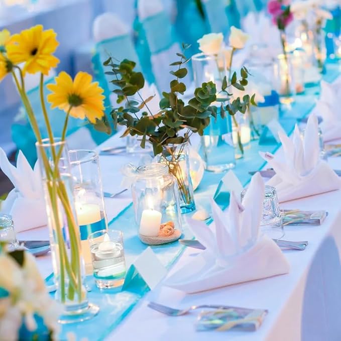 24pcs Warm White Flameless Waterproof LED Floating Candles, Battery Powered - Image 7