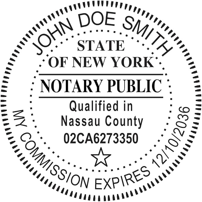 MaxMark Round Notary Pre-Inked Stamp by Maxmark