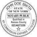 MaxMark Round Notary Pre-Inked Stamp by Maxmark