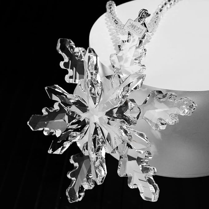 2024 Christmas Ornaments Crystal Snowflake Ornaments Annual Edition Christmas - Image 5