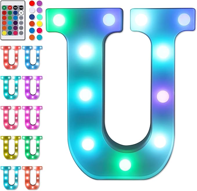 Foaky Colorful LED Letter Lights by Foaky