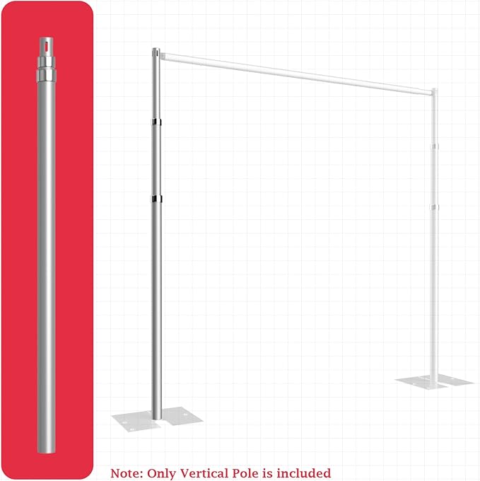 EMART 5.5ft-12ft Pipe and Drape Adjustable Upright - Image 6