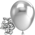 Bezente Metallic Silver Balloons Latex Balloons by Bezente