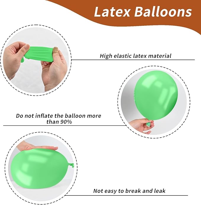 Green and Brown Balloons, Camping Game Jungle Theme Camo Birthday Baby Shower - Image 3