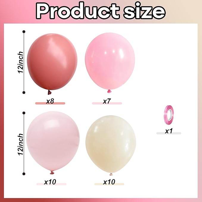Dusty Pink and Beige Balloons - Image 2