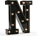Light Up Black Alphabet Marquee Letters Sign LED Marquee Number Lights Sign by OYCBUZO