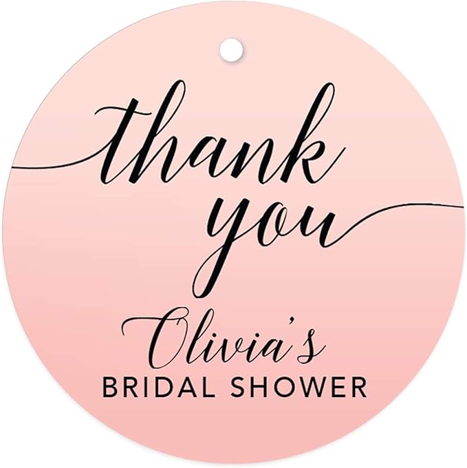 Andaz Press Personalized Blush Pink Rose Elegant Party Collection, Round Circle by AndazPress