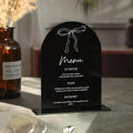 UNIQOOO Black Acrylic Arch Table Sign by UNIQOOO