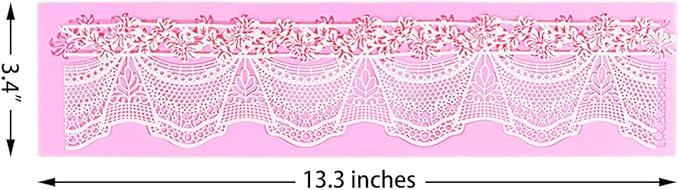 Embossing Lace Fondant Molds, Flower Cake Lace Molds, Silicone Molds - Image 3