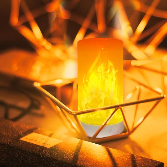 LED Flame Lights with Remote Timer, Flame Lamp 4 Modes USB Rechargeable Fire - Image 9