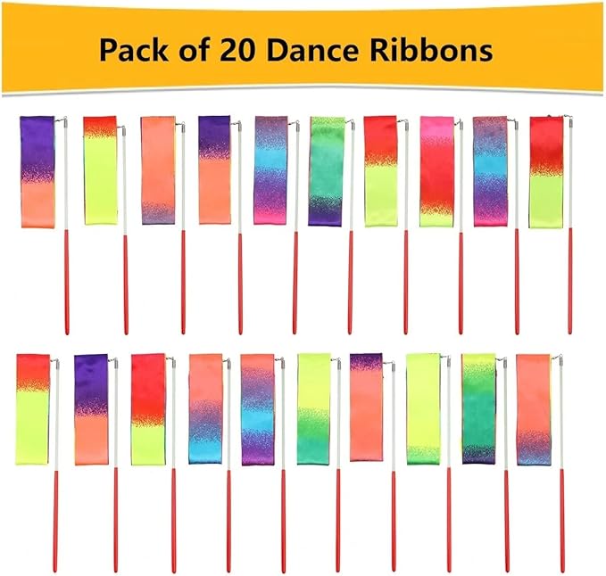 20 Pack Ribbon Dancing Wands Party Favors - Image 2