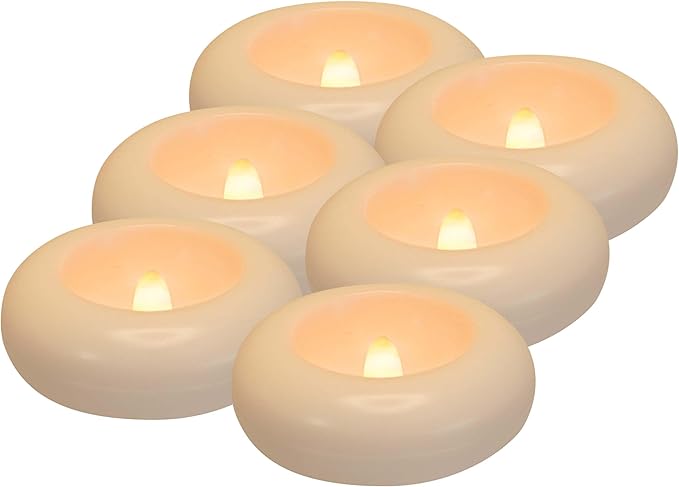 Aignis 6pcs Flameless LED Floating Candles, 120+ Hours Glow Time, 3 Inch by Aignis