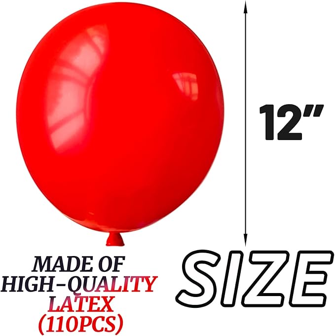 Red Balloon 110pcs - Image 2
