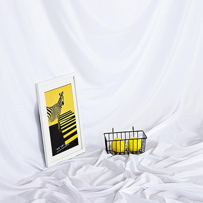 2 Pack White Backdrop Curtain for Wedding Photo Photoshoot Birthday Party - Image 5