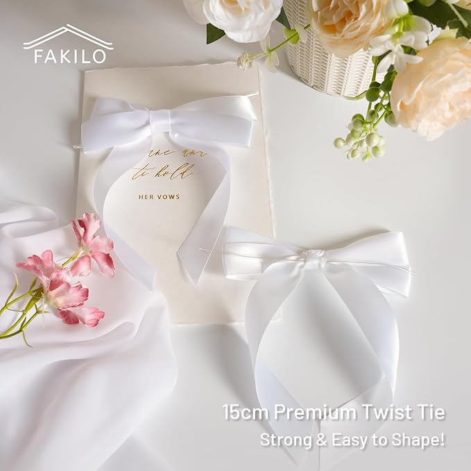 White Bows for Gift Wrapping - Image 6