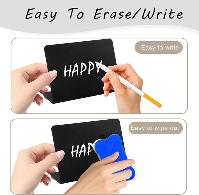 50 Pcs Mini Chalkboard Signs - Image 3