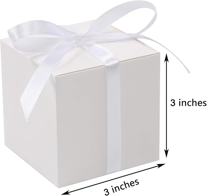 COTOPHER 100pcs Wedding Favor Boxes, Paper Gift Boxes 3x3x3 Inches Small Gift - Image 6