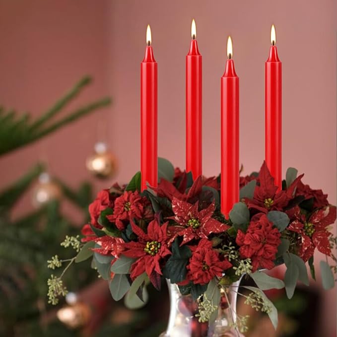 20PCS 4-inch Red Taper Candles for Decorative Use - Image 7
