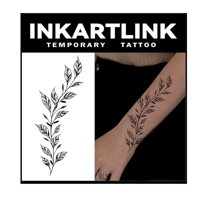 INKARTLINK Tattoo Tech, 2 Sheets Large Semi Permanent Tattoo, Temporary Tattoos by INKARTLINK