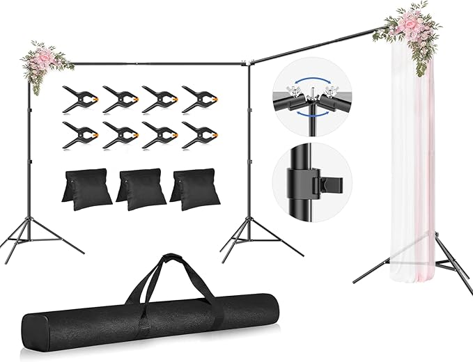 Photo Video Studio Large 20x7ft Adjustable Backdrop Stand, Photography by GLOSHOOTING