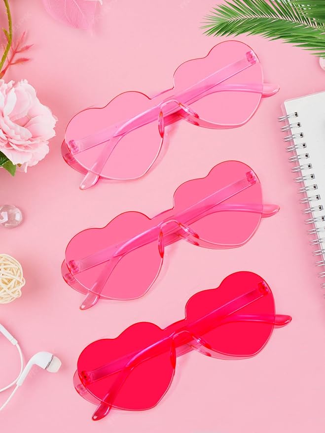 12 Pairs Heart Shaped Sunglasses - Image 7