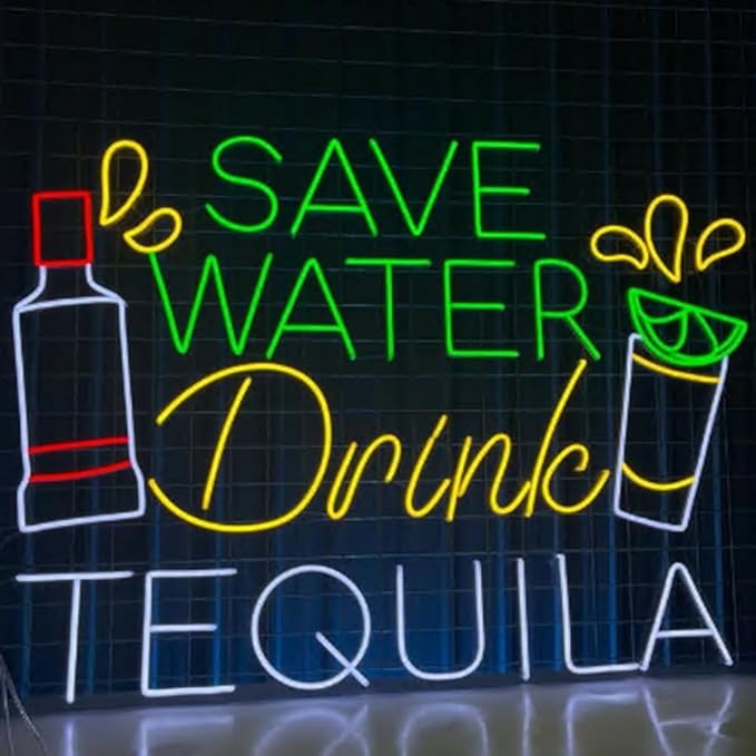 Save Water Drink Tequila Led Sign, Tequila Neon Sign, Custom Neon Sign - Image 4