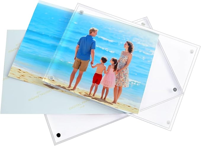 5×7 Acrylic Photo Frames 3 Pack, 12mm+12mm Thick Magnetic Double Sided - Image 5