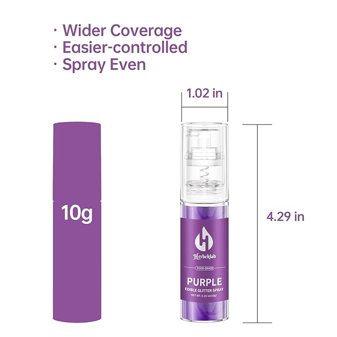 Purple Edible Glitter Spray - 10g Edible Purple Glitter - Image 3