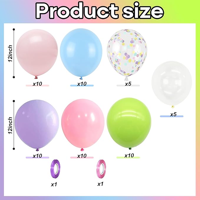 Pastel Balloons, Pastel Color Ice Cream Balloon - Image 2