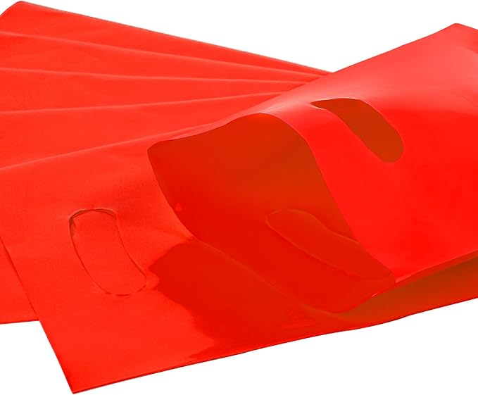 Red 100 PCS Small Gift Bags, Treat Retail Pouches - Image 4