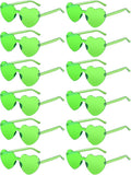 12 Pairs Heart Shaped Sunglasses by AGGKKY