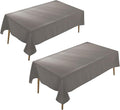 Craft And Party 2 Pack Rectangle Tablecloth, 60 x 102 Inch Charcoal Washable by CraftAndParty