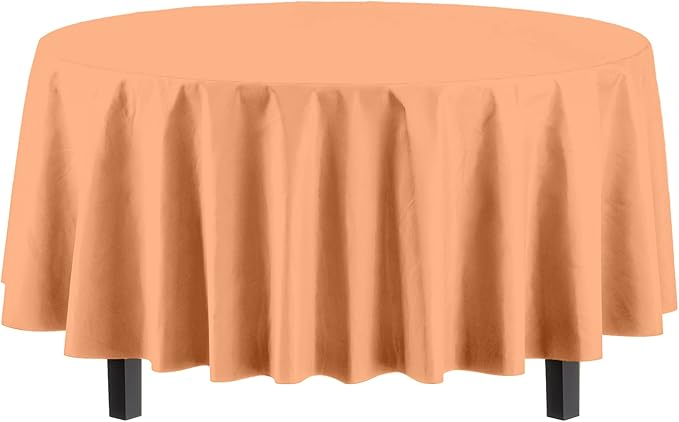 Exquisite 12-Pack Premium Plastic 84-Inch Round Tablecloth - Image 2
