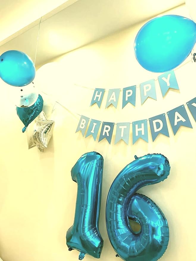 Blue Number 7 Birthday Balloon 40 Inch, Digital Balloons - Image 5