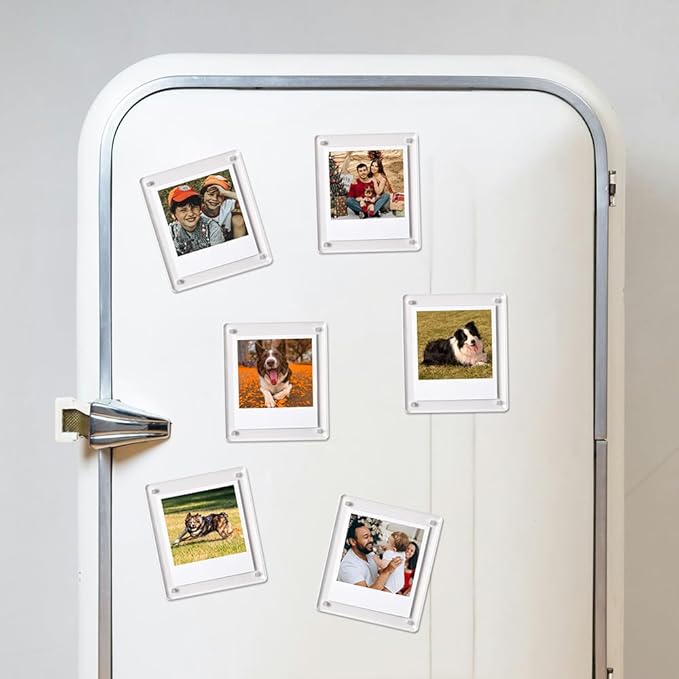 Acrylic Magnetic Refrigerator Picture Frames, 4.2"*3.46" Magnetic Fridge Clear - Image 4