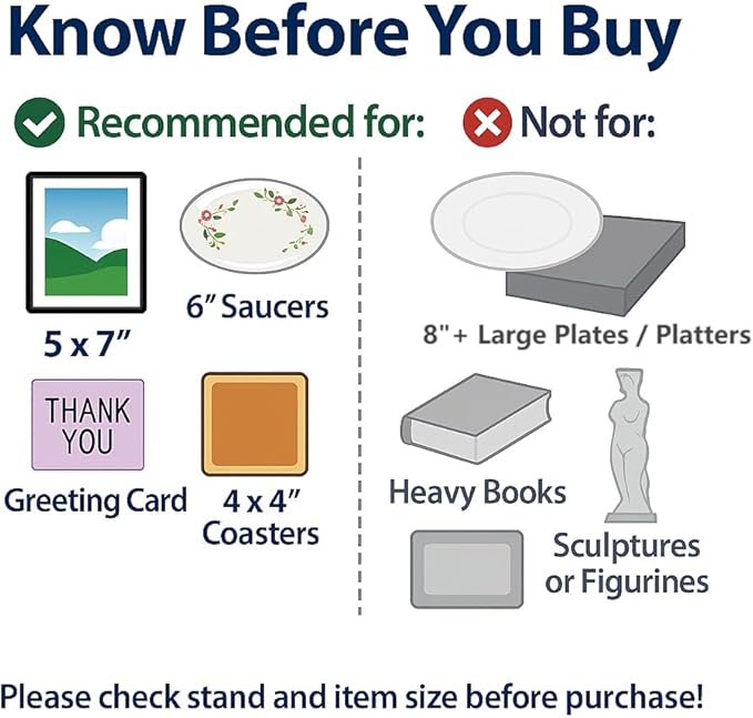 Iron Display Stand, Displays Picture Frames, Decorative Plates, Tablets and Art - Image 3