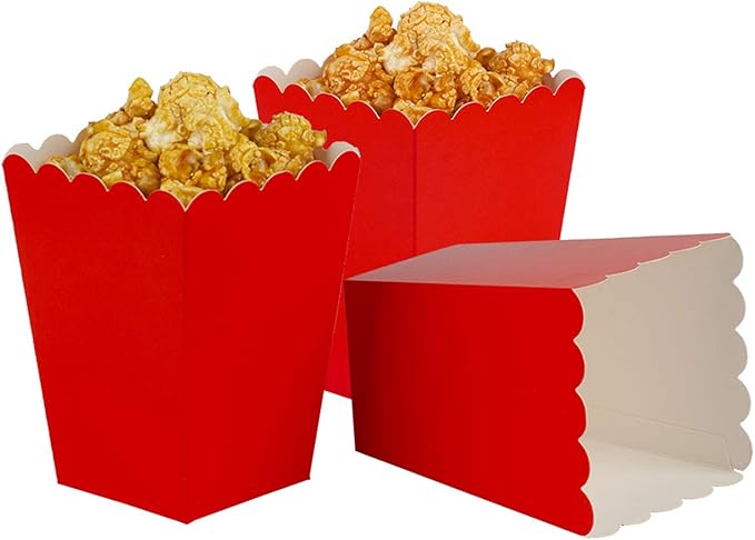 Red Mini Popcorn Boxes by AimtoHome
