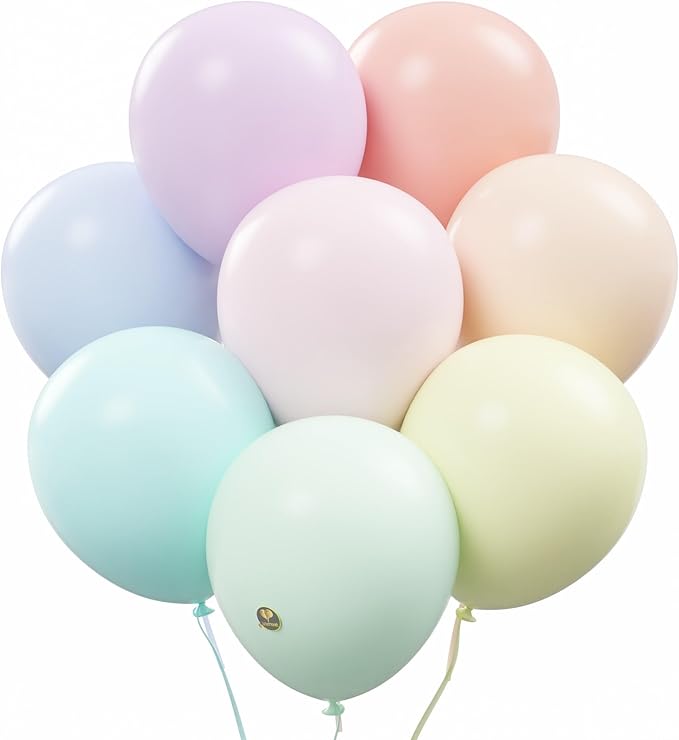 AFTERLOON® Biodegradable Balloons 50 pcs Pastel Assorted 10 Inch, Matte Color by AFTERLOON%C2%AE