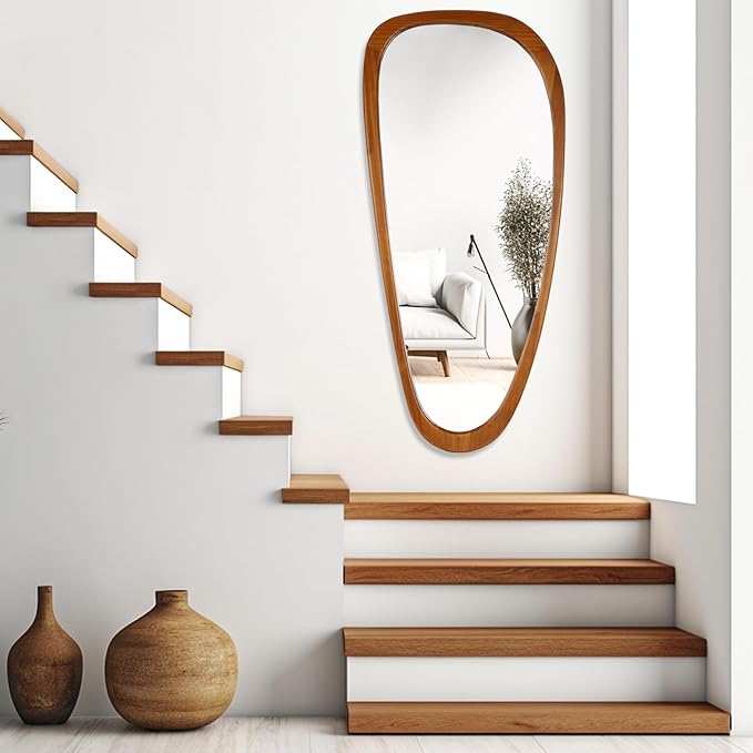 WallBeyond Asymmetrical Mirror, Irregular Mirror Full Length, Boho Wall Mirrors - Image 3