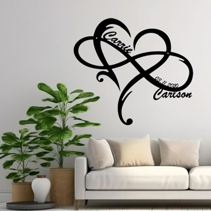NAZENTI Personalized Metal Sign Infinity Heart Gift - Image 4