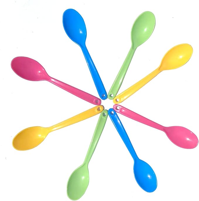 Stock Your Home With Sturdy Large Eco-Friendly Plastic Spoons, Frozen Yogurt by UDBTD