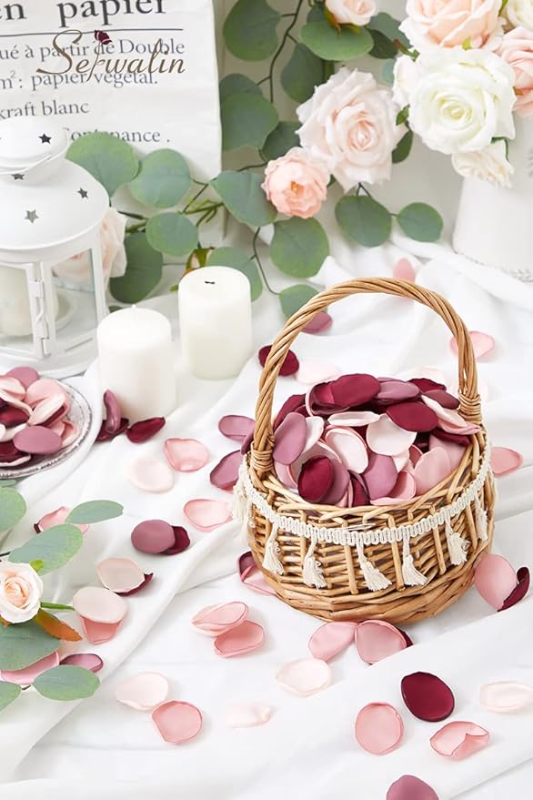 Serwalin 500pcs Silk Rose Petals Artificial Flowers Petals - Image 5