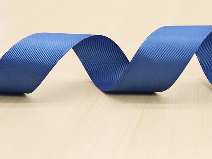 One Roll 50 Yards Soild Navy Blue Grosgrain Ribbon 1 1/2 inch Flower Bouquets - Image 4