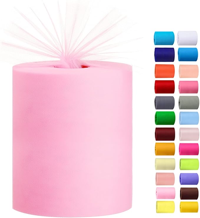 Tulle Rolls 6” by 100 Yards Tulle Roll Spool Fabric by Miegecha