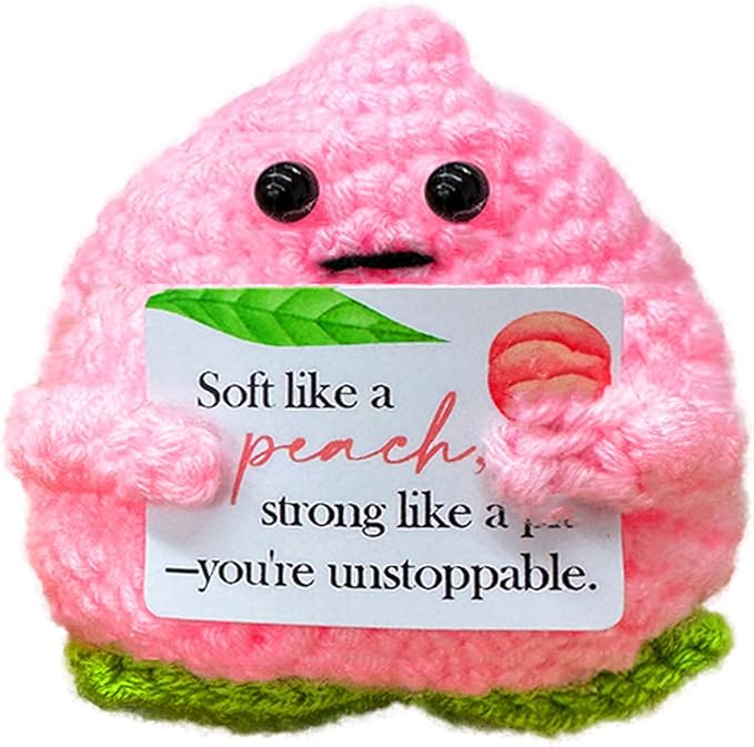 Emotional Support Crochet Peach, Lovely Gift by Unknown