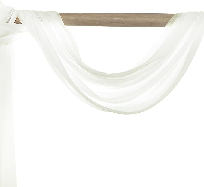 VDS Pack of 1 Panel Wedding Arch Draping Fabric Sheer Chiffon Fabric Drapery - Image 5