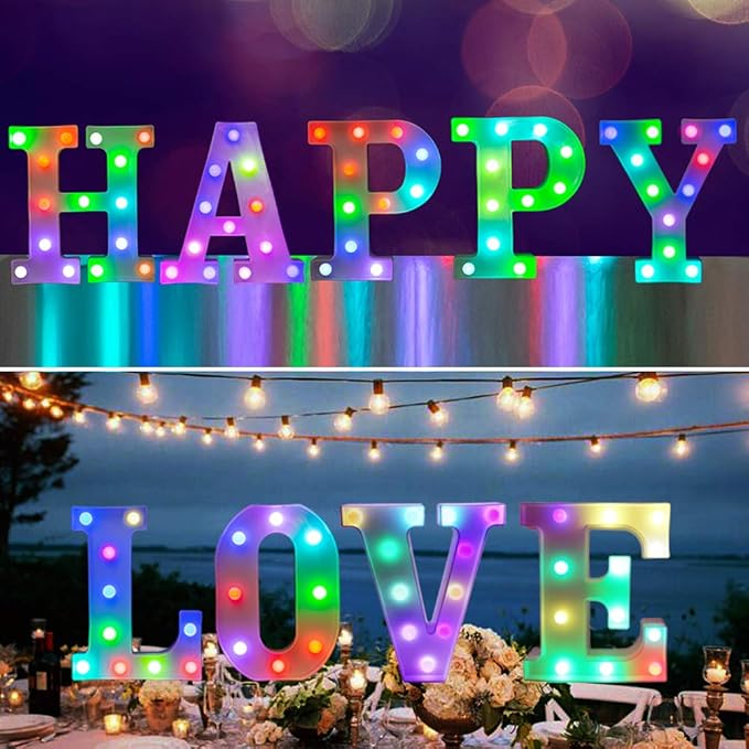Pooqla Colorful LED Marquee Letter Lights - Image 2