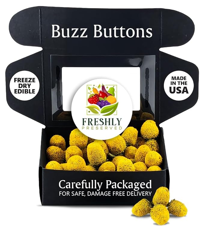 Buzz Buttons Edible Flowers for Cocktails & Desserts by Unknown
